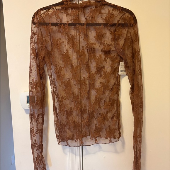 Tops - Free people NWT sheer lace top - M